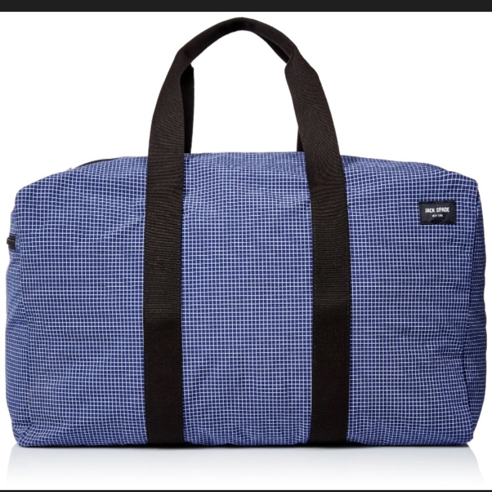 Like new Jack Spade Packable Duffle Graph Check blue